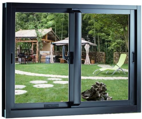 Kellerfenster, Ersatz-Kellerfenster, bündig montierte Spielhausfenster, die Sich öffnen Lassen, Badezimmer-Außendusche, Schiebefenster mit Sichtschutz(WxH 36x16in/90x40cm)