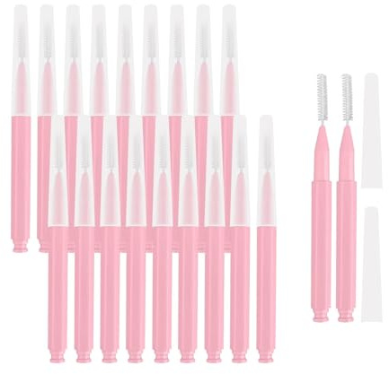 Interdentalbürsten für Zahnspangen - 20 Stück Zahnbürstenreiniger mit Edelstahldraht, Zahnseide Zahnstocher für komplette Mundpflege, tragbares Bürstenset für Zuhause, Schlafsaal, Reisen und Geschäft