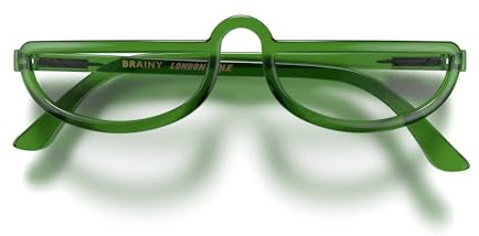 LONDON MOLE® Brainy lesebrille | Coole halbmondförmige lesegeräte | Herren damen unisex | Federscharniere