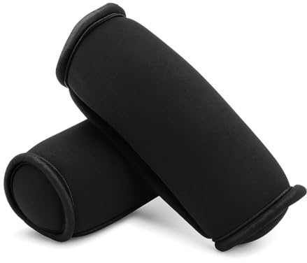 Manubri Portatili, Manubri Morbidi con Cinghia da Mano Sacco di Sabbia Fitness Ponderato Set di Pesi per Mano da Camminata per Uomo Donna (BLACK