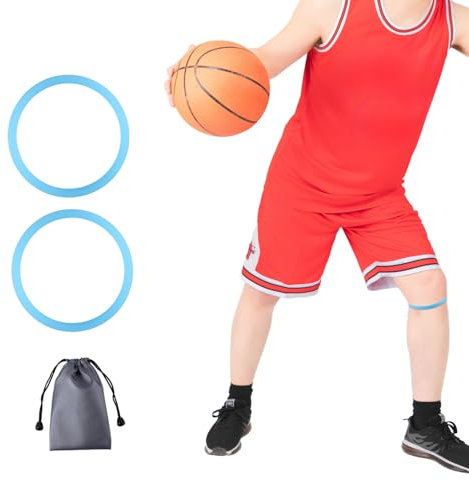 Gosknor 2uds Correa de Soporte para el Tendón Rotuliano, Silicona Rodillera para Rótula Relajación del Dolor de Rodilla Banda para la Rodilla para Baloncesto Correr Deportes (Azul Fluorescente