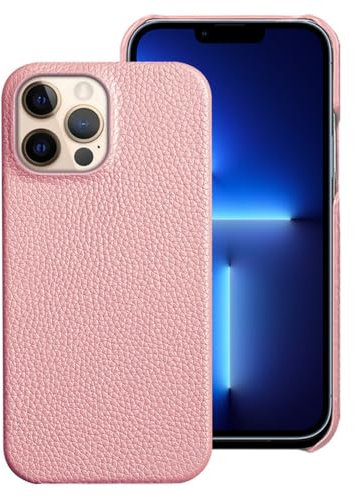 QGGNMGT Custodia rigida in pelle con motivo di lusso per iPhone 13 Pro Max 12 13 mini 14 pro max 11 XR XS MAX 7 8 plus 6S SE 3 Cover, rosa, per iPhone 13