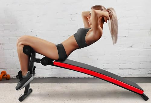 Fitvids Sit Up Bench for Strength Training and Home Gym Workouts, Midnight