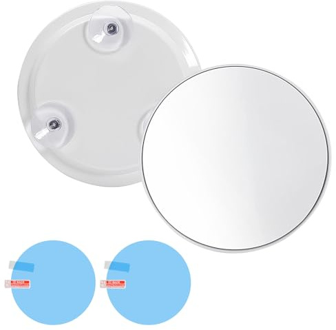 Culinavog 3X Vergrößerungsspiegel, Kosmetikspiegel mit 3 Saugnäpfen, Make-up-Spiegel für Präzision, Kleiner Vergrößerungsspiegel Wandspiegel fur PräZises Make-Up Badezimmer Reisen