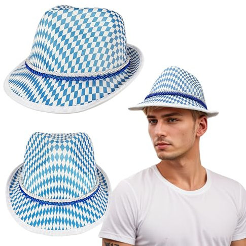 Oktoberfest Herren Outfit Hut, Trachtenhut Herren Damen, Funky Langlebig Oktoberfest Accessoires Kopfbedeckung Lustig Unisex Filzhut Modern Bayern Trachten Hut Bierhut Mit Fede Für Bierfest