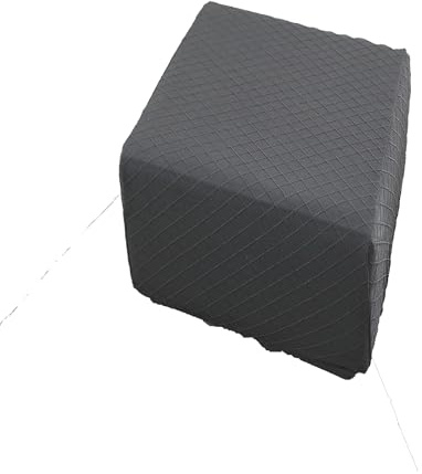 Quadratisch Hockerbezug, Ottomane Schonbezug, Fußhocker überzug Dehnen 40x40 45x45cm (Grau-TH)