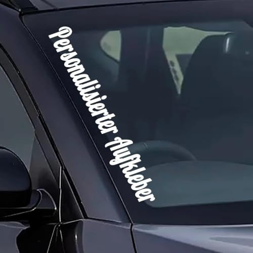 2 Stück Autoaufkleber Personalisiert – Wunschtext Sticker für Auto – Selbstklebend – Heckscheibe oder Stoßstange – Name, Spruch oder Botschaft