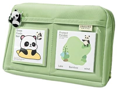 Estetiskt skolmaterial Set - Skolskrivmaterial Set | Panda Design Pennor Stick Notes Broscher Hängande Broscher Kit för Förskola College Studenter Tonåringar Flickor Pojkar