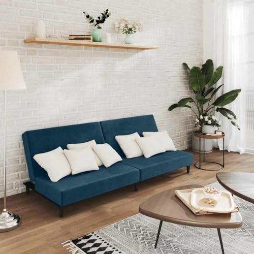 KKgypkn Klappbares Schlafsofa Samt Zweisitzer Schlafsofa mit Bett als Sofa zum Ausziehen für Gäste