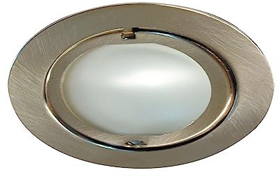 Paulmann 98407 Möbelleuchte Möbeleinbauleuchten Micro Line Klipp Klapp rund 72mm max. 20W 12V Eisen gebürstet rund max. 20 Watt Metall, Glas G4
