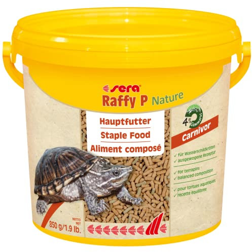 sera Raffy P Nature 3,8l (850 g) Wasserschildkröten Futter | Schwimmendes Schildkrötenfutter | Schildkröten Futter schmackhaft durch tierische & pflanzliche Inhaltsstoffe | Made in Germany