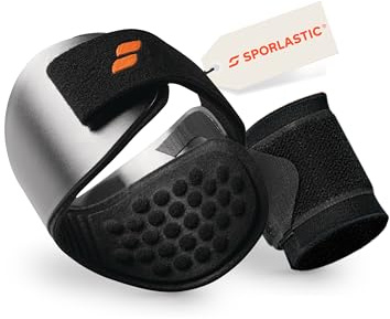 SPORLASTIC – Ellbogen Bandage EPI-HiT Bundle für Tennis- & Golferarm - Orthopädische Ellenbogen- & Handgelenkbandage gegen Schmerzen bei Sehnenscheidenentzündungen – Epikondylitis Spange - Schwarz 1