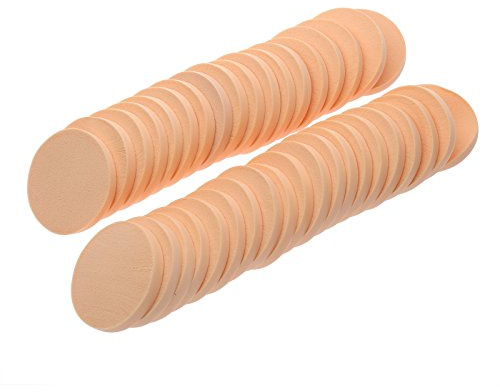 Anleolife Makeup Sponge Facial Powder Puff Cosmetics Blush Applicators Round Sponges Foundation 6bags,36pcs(6pcs/bag)