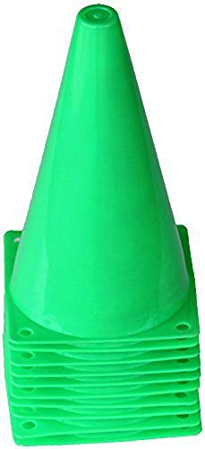 Boje Sport 10er Set Markierkegel, 23 cm, Farbe grün für Agility Hundesport, Koordinationstraining, Ausdauertraining und Sprinttraining mit ihrem Vierbeiner