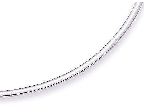 3mm Halsreif Omegareif Omegakette flach 585 Gold Weißgold Goldkette 50cm Damen