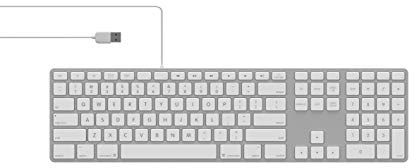 Matias - Clavier filaire RGB / LED QWERTY pour MacBook - argenté - FK318LS