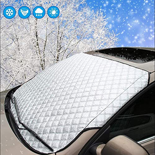 Car Windscreen Cover Sunshades, SMALUCK Car Windshield Cover Sun Shade UV Protective Front Window Cover - Snow Ice Frost Sun UV Dust Water Resistant in all Weather (140x90 cm)