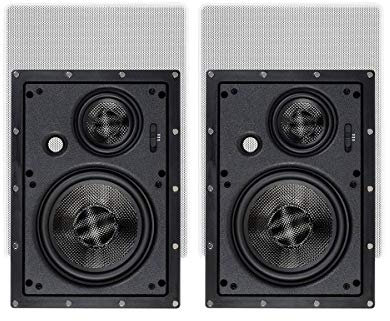 Monoprice In-Wall Speakers 6.5 inch Carbon Fiber 3-Way (Pair) - Alpha Series