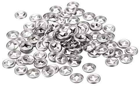 sourcing map 100 Stück Sicherungsscheiben M3 Klemmscheiben 2.5 mm Innendurchm. 10 mm Außendurchm. Unterlegscheiben Drücken Verriegelung Clip 304 Edelstahl