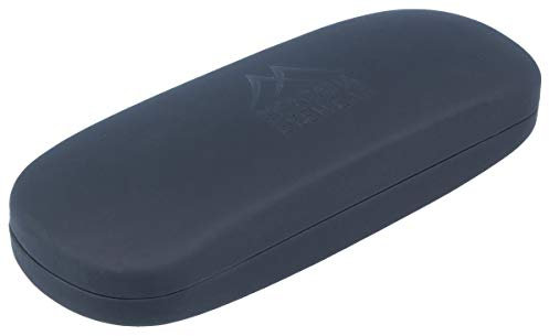 Montana Eyewear Brillenetui - Testsieger Etui - Gummiertes Etui mit Klappverschluss/Korrekturbrillen/Lesebrillen/Hartschale (Schwarz, 1er Pack flach)
