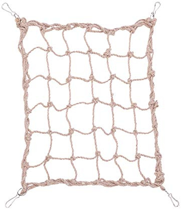 Papageienvögel Hängemattennetz, Hanfseil Kletternetz Spielzeug Haustier Kleintier Schaukel Hängespielzeug für Sittiche, Nymphensittiche, Conures, Finken, Wellensittiche, Aras, Papageien, Liebesvögel