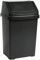 Optimal Products Plastic Swing Bin 50 15 25 8 Litre Home/Office/Kitchen Rubbish Waste Dustbin Trash Swing Lid Bin (Midnight Black, 25l Litre)