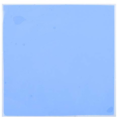 Socobeta 100mm x 100mm x 3mm CPU Silicone Cooling Pad Thermal Conductive Silicone Pad for Graphics Cards North South Bridge Chips Blue