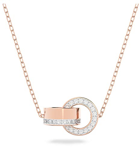 Swarovski Ciondolo da donna della collezione rl hollow Ciondolo con placcatura color oro rosa e cristalli bianchi. Amplia l'orizzonte dello stile con questo pendente asimmetrico. Due cerchi che s