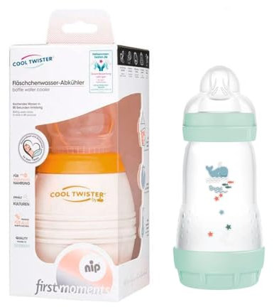 NIP Flaschenkühler Cool Twister Set MAMEasyStart Anti Colik Flasche 260ml mit Sauger Gr.1 ab Geburt
