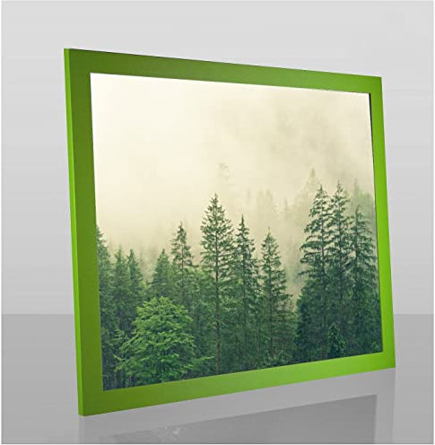 Monaldo Deluxe Bilderrahmen Posterrahmen 91,5 x 61 cm Hellgrün Grün Grasgrün Wechselrahmen weisser Hintergrund Antireflex Kunstglas