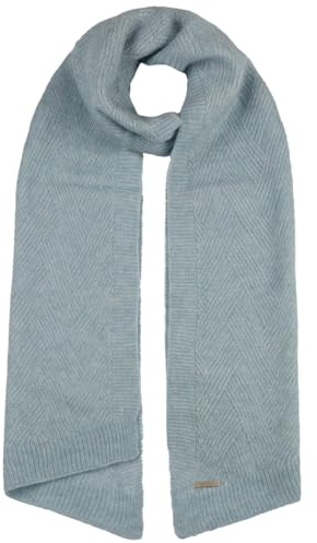 Seeberger Ricarda Schal mit Alpakawolle Damenschal Winterschal Wollschal Strickschal Damen - Winter Herbst-Winter - One Size hellblau