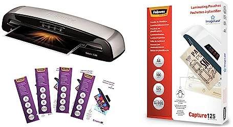 Fellowes A3 Home Office Laminiergerät Saturn 3i für 80-125 Micron Folien & Laminierfolien A4 ImageLast, 125 Mikron (2 x 125 Mikron)