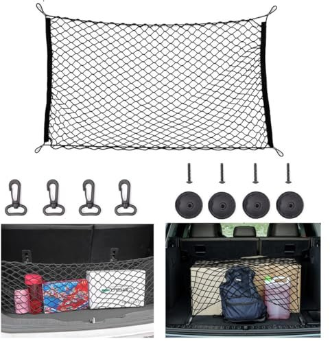 140x100cm Kofferraumnetz gepäcknetz, hundenetz Auto Kofferraum, trennnetz Auto Kofferraum,Kofferraum Netz Gepäcknetz Wohnmobil-Aufbewahrungsnetz, Gepäcknetz Kofferraumnetz für die meisten Autos