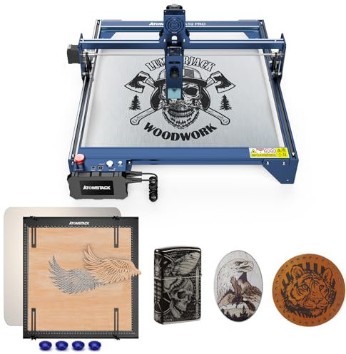 ATOMSTACK A10 Pro Laser Engraver mit 400 * 400mm Laser Honeycomb Arbeitstischplatte, 50W Gravur Schneidemaschine für DIY Holz Metall Bastelpapier Acryl Leder