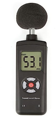 Dezibel-Messgerät, 30-130 dB Tragbares Digitales Schallpegelmessgerät mit LCD-Display, Hand-Dezibel-Rauschmessgerät Tester für Innen- und Außenbereich