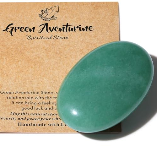 6CM Grün Aventurin Edelsteine Groß, 1 Stück Kristalle Oval Heilung | AWARDSEN Grün Kristall für Reiki Heilung, Handschmeichler, Wiccan Lieferungen, Balancing Meditation Zubehör