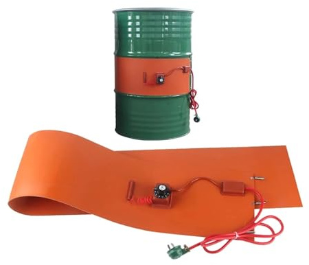 Ajustement 20-200L tambour 1000-3000W bande de Silicone Flexible tambour couverture chauffante huile biodiesel baril Efficace Et Stable(250x1250x1.6mm 1200W,220AC)