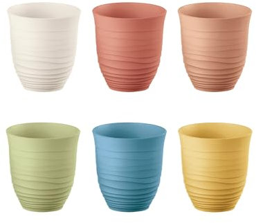 Guzzini -SET 6 BICCHIERI BASSI 'TIERRA'Colori decori vari