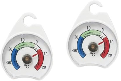 Garneck 2 Stück Kühlschrank Thermometer Klassisch Großes Mechanisches Zifferblatt Kühlschrank Temperaturüberwachung Kühlschrank Indikator Thermometer Kühlschrank Temperaturanzeige