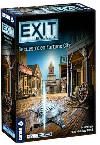 Devir Exit Secuestro in Fortune City, Brettspiel und Rätsel, Escape Room, Lösung von Fällen (BGEXIT25SP)