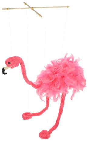 KOMBIUDA Flamingo Plüschtier Marionette Mit Federn Und Leicht Und Verarbeitet Als Spielzeug Und Dekoration Für Familieninteraktion