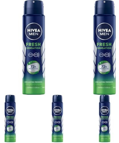 NIVEA MEN Antitranspirant Fresh Sensation spray, 250 ml (Packung mit 5)