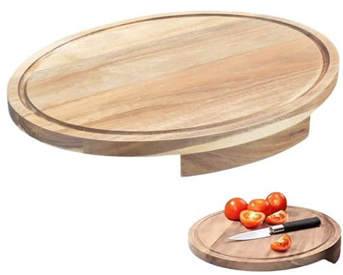 Eckschneidebrett Bambusholzschneidebrett mit Saftnut, 15,8 x 11 Zoll Platz sparende runde Ecke Nicht -Schlupf -Schneidebretter für Küche, Fleisch, Obst, Gemüse