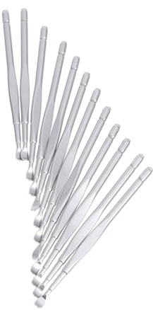 BEBEMOKO Ohrlöffel 12 Stück Edelstahl 8,5x0,38cm Rutschfester Griff Ohrenschmalz Entferner Für Kinder Und Erwachsene Sichere Reinigung Zuhause