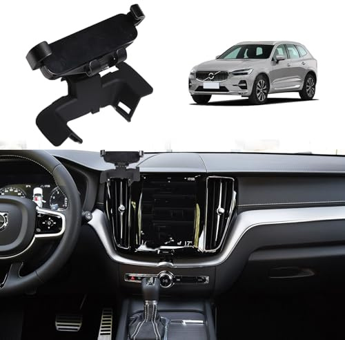 METYOUCAR Support de téléphone de voiture pour Volvo XC60 2018-2023 - Support de téléphone portable rotatif fixe pour iPhone Android et smartphones universels (B)