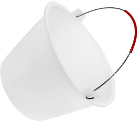 Lurrose Cubo de Cemento de Plástico de 8.5l con Asa, Diseño Reforzado y Estructura Simple, Práctico y Conveniente para Obra y Uso en Casa