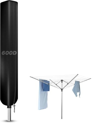 YedZen Premium Wäschespinne Schutzhülle | 600D Oxford-Gewebe | 3 Größen | 180×18×18cm | Wasserdicht | Reißverschluss | Kordelzug | UV-Beständig | Für Leifheit & Viele Modelle
