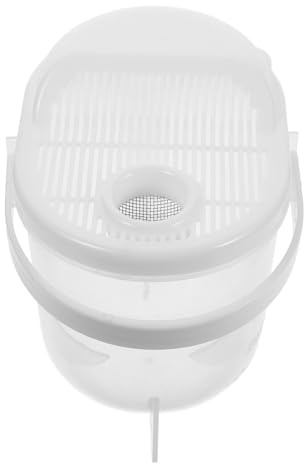 Cesta para Lavar Arroz con Tapa Coladora, Cuenco de Cocina Pp Blanco