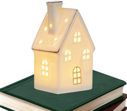 Casas De Cerámica - Decoración Navideña De Iluminación, Adorno De Pueblo Iluminado | DecoraciónDecoración De La Decoración Navideña Para La Sala Mantel Bedroom Sala De Estar Estudio De La Mesa Centro