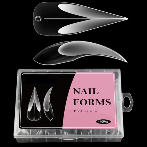 Nagelformar med dubbla naglar - lösa, böjda akryl| genomskinliga örnklojiggar | mönster konst förlängning modellering, manikyrtillbehör för, resor, affärer, skola